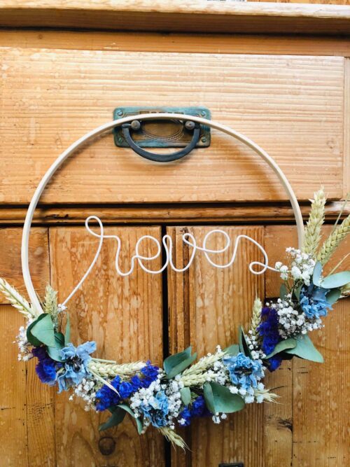 Couronne de fleurs séchées *REVES*