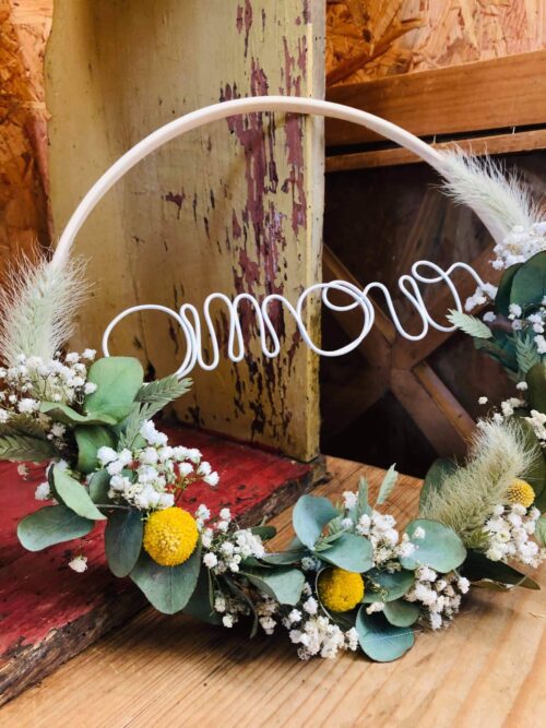 Couronne de fleurs séchées *AMOUR*
