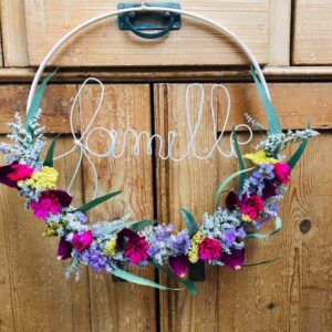 Couronne de fleurs séchées *FAMILLE*
