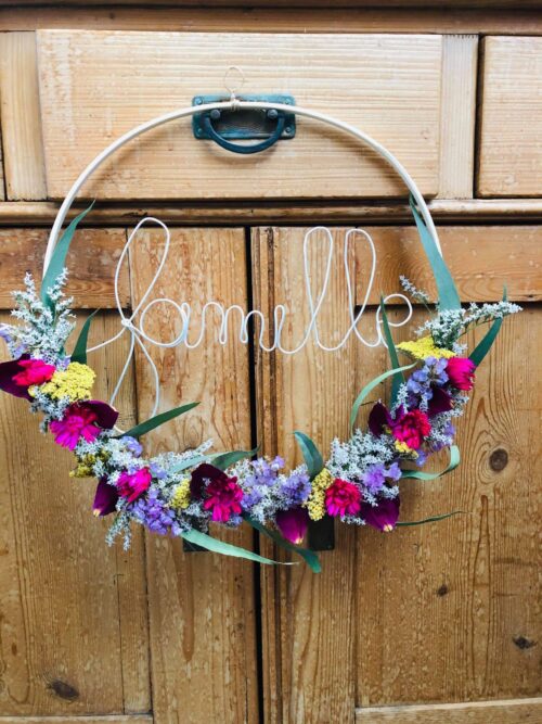 Couronne de fleurs séchées *FAMILLE*